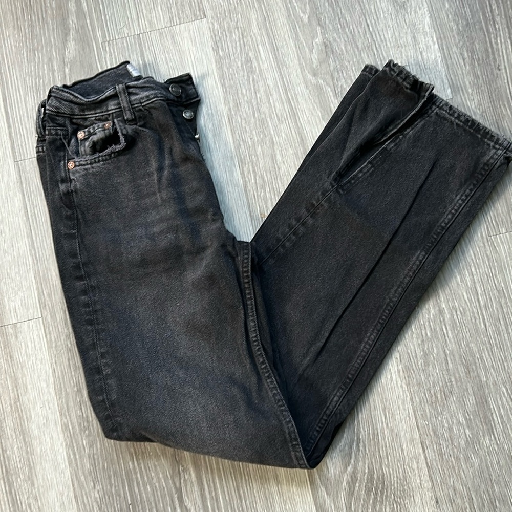 We the Free High-Rise Wide- Leg Distressed Jeans